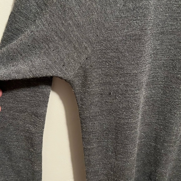 Loft Gray and Silver Round Neck Lightweight Sweater - Picture 7 of 9